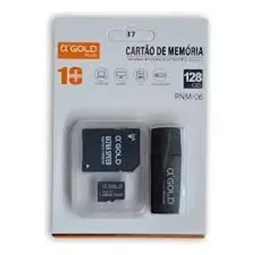 Cartão de Memória Micro Sd 128gb Classe 10 marcas Agold Hmaston Etc