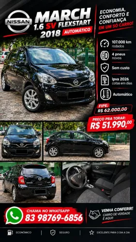 Nissan March SV 1.6 16V Flexstart 5P Aut. 2018