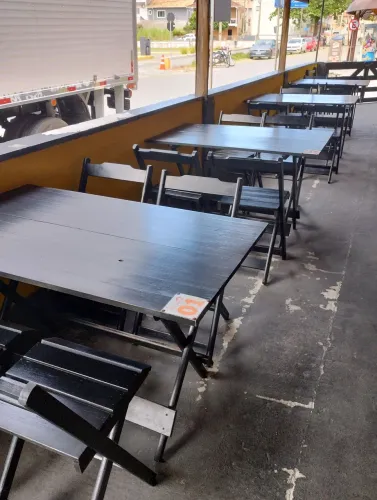 Jogo de mesas dobráveis para lanchonete e restaurante