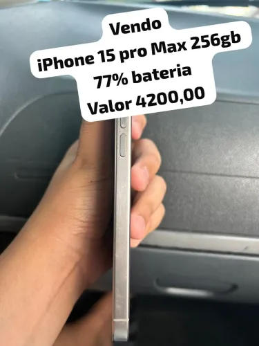 IPHONE 15 pro max 77% bateria 256gb