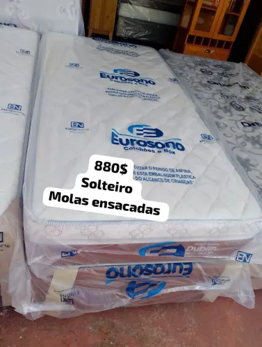 CAMAS BOX DE SOLTEIRO MOLAS ENSACADAS NOVO