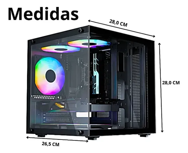 Gabinete Gamer Life Pro com 5 fans