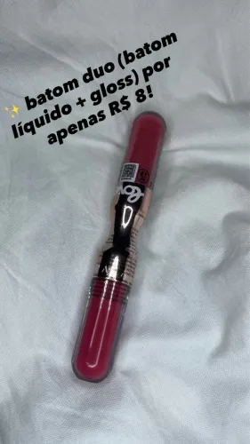 Batom duo (batom líquido + gloss)