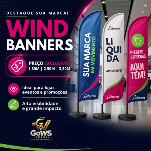 BIG FLAG WIND BANNER 1,80M - 2,50M E 3,50M