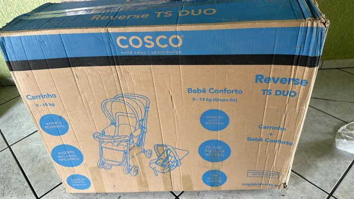 Carrinho Cosco Reverse TS Duo + Bebê Conforto (NOVO)