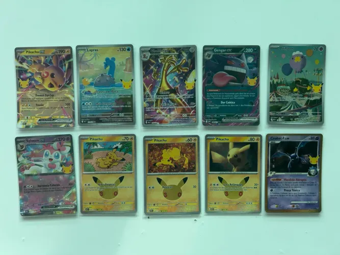 Cards TCG Pokémon 30 anos Celebrações (10 cards)
