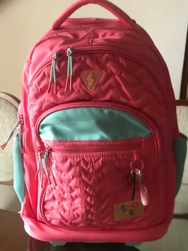 Kit mochila Luluca Lu like rosa