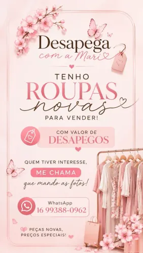 Roupas novas com valor de desapegos.