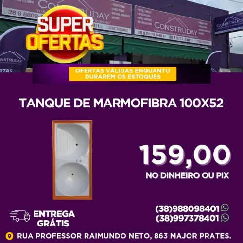 Tanques de Marmofibra 2 Bacias 100x50