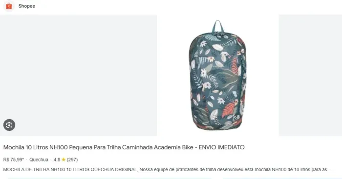 Mochila 10 Litros NH100 Pequena Para Trilha Caminhada Academia Bike