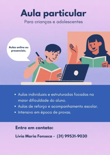 Aulas Particulares para Crianças e Adolescentes