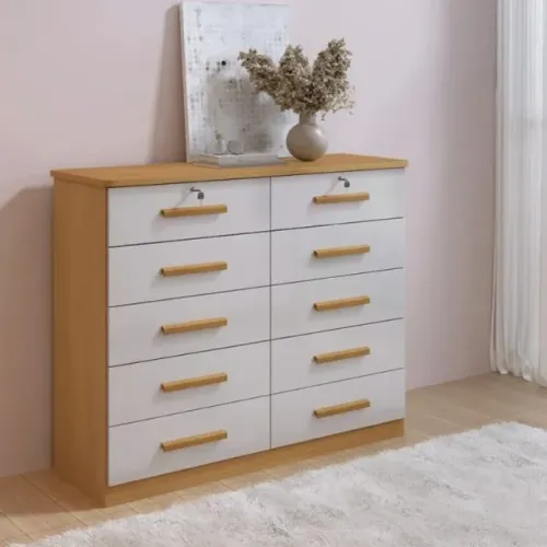 Novidade em estoque! Cômoda Ryad 10 gavetas - Corrediças telescópicas