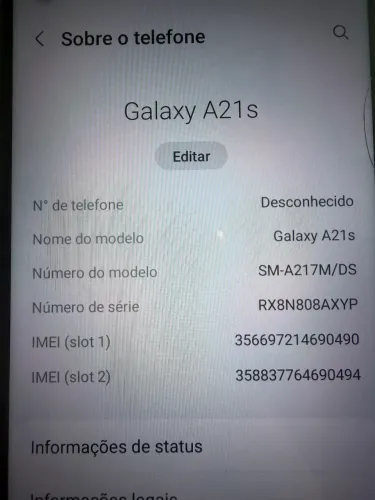 Celular Samsung AS21s - 64GB