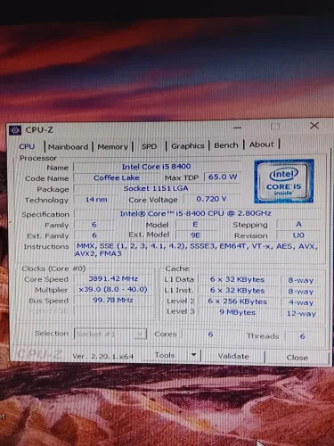 Intel core I5 8400