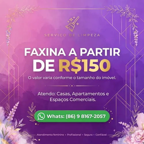 Faxineira/Diarista - Valor á Combinar