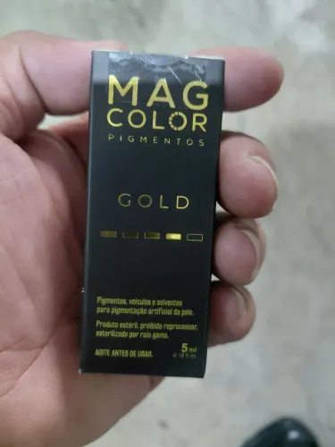 Mag colorido gold pigmentação cor castanho