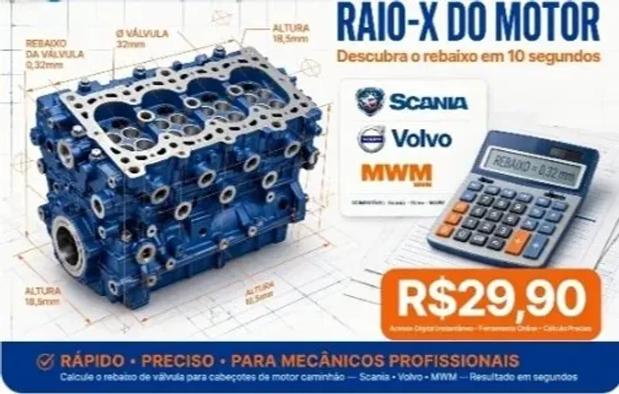 RAIO-X DO MOTOR SCANIA VOLVO MWM PRESIDENTE PRUDENTE