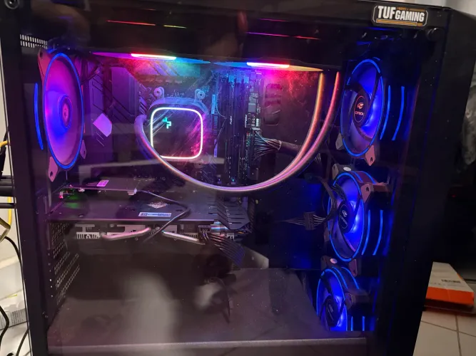 Computador Ryzen 5500 16gb 3200mhz rx580 1tb Tuf b450m II