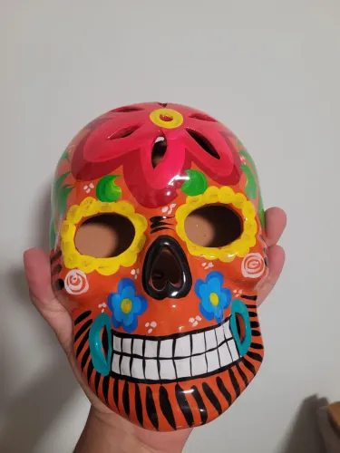 Máscara Caveira Mexicana Artesanal