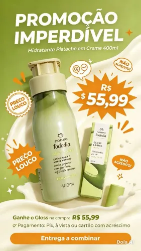 Kit natura Pistache e Mel 
