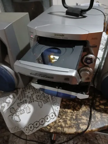 Som 3 em 1 Panasonic stereo system SA AK 200