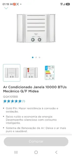 Ar condicionado Springer mídia 10000 btus, estado de novo.