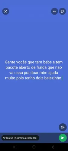 Mim chamo maria tenho dois bebe que ussa fralda ser alguma mamãe tem pacote de fralda aber