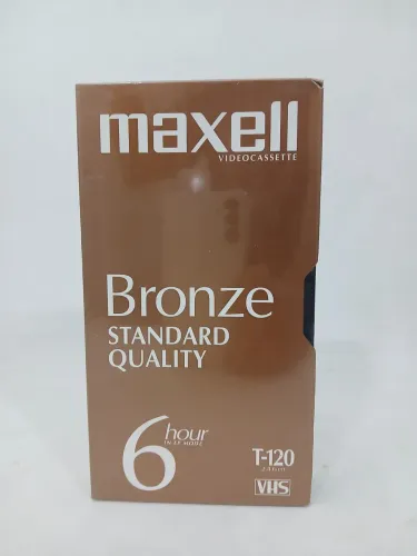 Antiga fita vhs Bronze Standard 6 hrs Lacrada