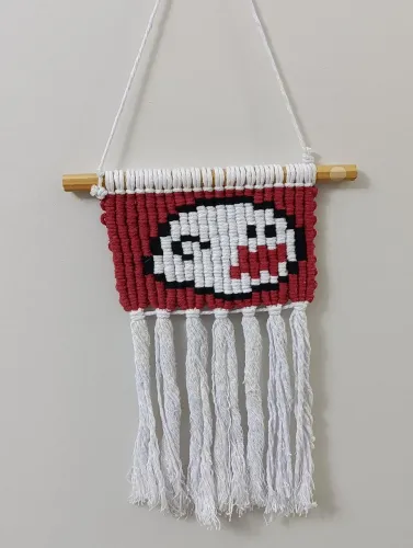 Pixel macramé fantasma Boo Super Mario 10cm x 17cm