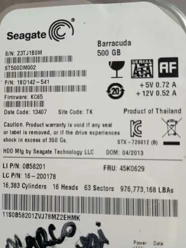 HD 3 unidades: Seagate, Toshiba, Samsung