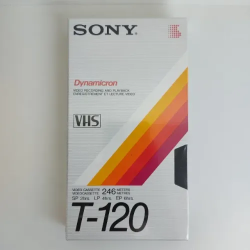antiga fita vídeo virgem lacrada sony t-120 dynamicron (nova)