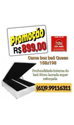 Cama box baú Queen 158x198