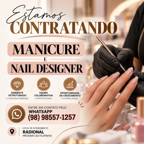 Contrata-se manicure e nail designer