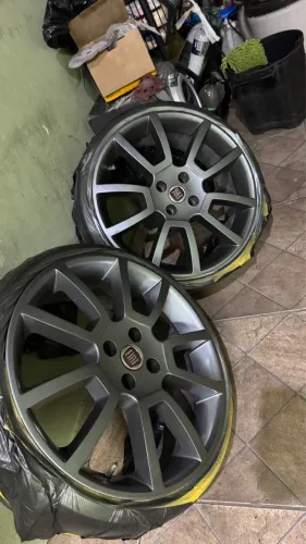 RODAS FIAT ARO 17 PNEUS MEIA VIDA