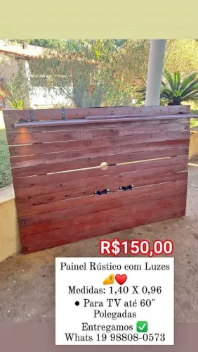Painel Rústico com Luzes