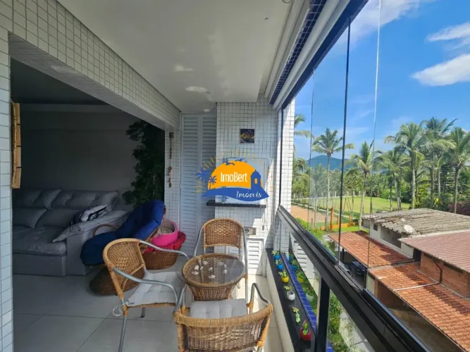 Apartamento pé na areia à venda em Bertioga-SP, Maitinga! 2 quartos, 1 suíte, 2 salas, 2 b