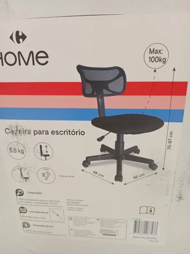 Cadeira de Escritório Mesh s/braço (nova na caixa)