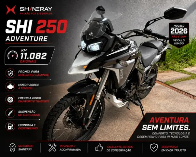 SHINERAY SHI 250 - 2026 - APENAS 11.000 KM