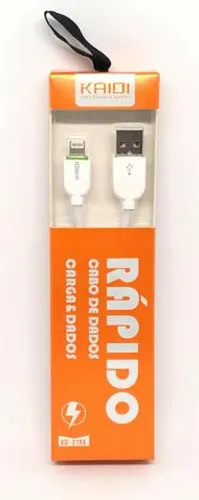 Cabo De Dados e Carregamento iPhone e iPad Kaidi 2Amp 1 Metro Novo na Caixa