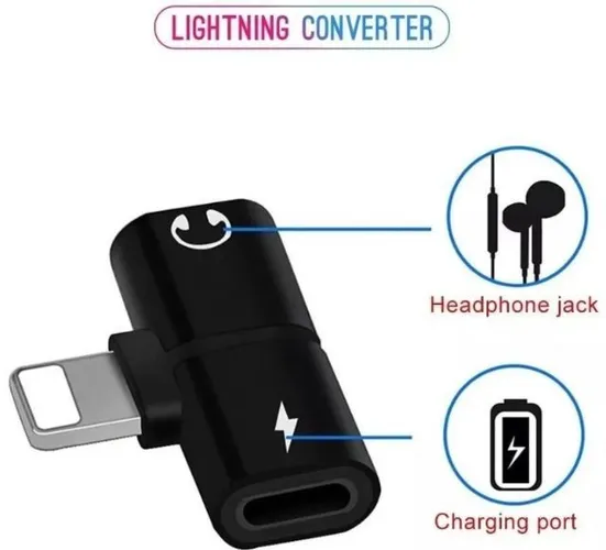 iPhone Fone + Carga Lightning Adaptador Áudio Arduino Automação COD-CP394 
