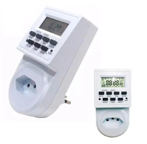 Timer Temporizador Digital Tomada Energia Bivolt 2200w 10a