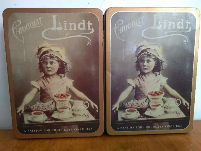Latas de Chocolates Lindt Antigas Importado USA