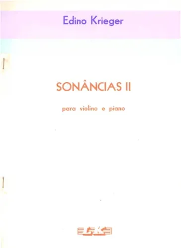 Partitura - Sonâncias II - Para piano e violino - Cód. 118 -