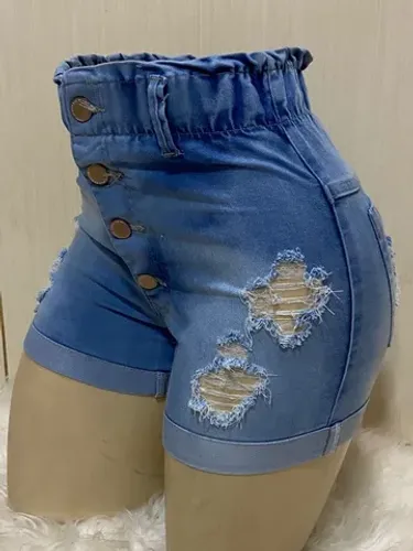 Shorts jeans com lycra ( ATACADO)