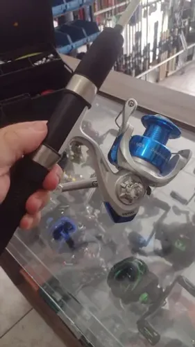 Kit Pesca Vara + Molinete 3 rolamentos + Linha de Brinde