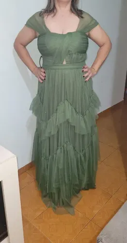 Vestido de festa verde