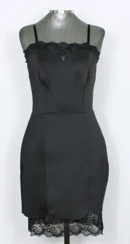 Vestido curto justo preto renda neopreme Lança Perfume - Veste M/G - Ref. 3593
