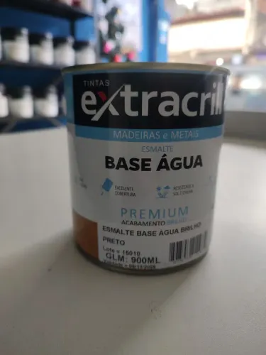 Tinta Extracril Base Água 900ml - Preta