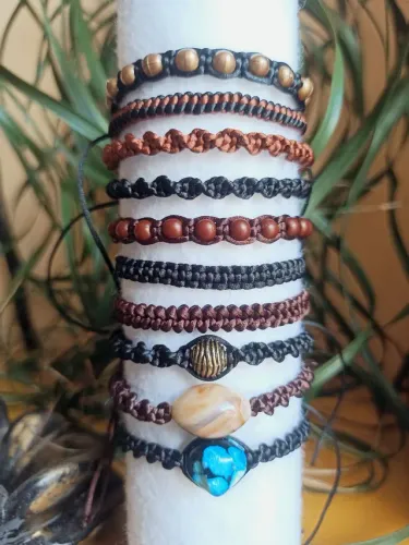 Pulseiras macrame diversas