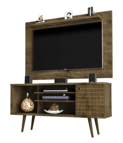 Rack Com Painel Até 50 Polegadas Marrom